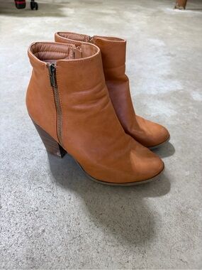 Dream Pairs Cognac Ankle Booties with Side Zip